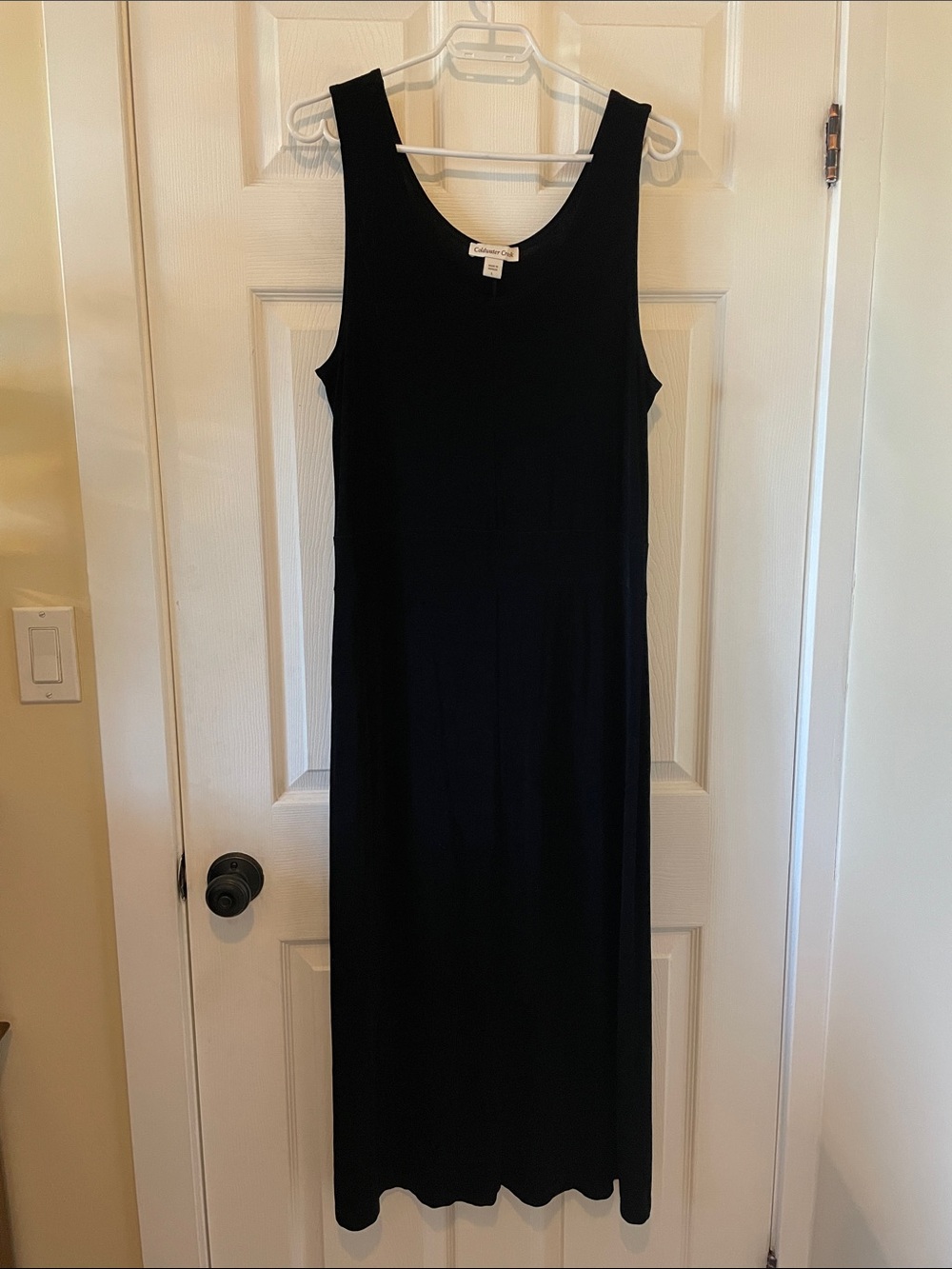Travel friendly acetate blend black dress vintage 1990s Coldwater Creek